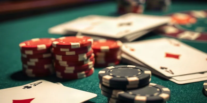Các game bài đổi thưởng phổ biến tại mmoo với quân bài và chip casino